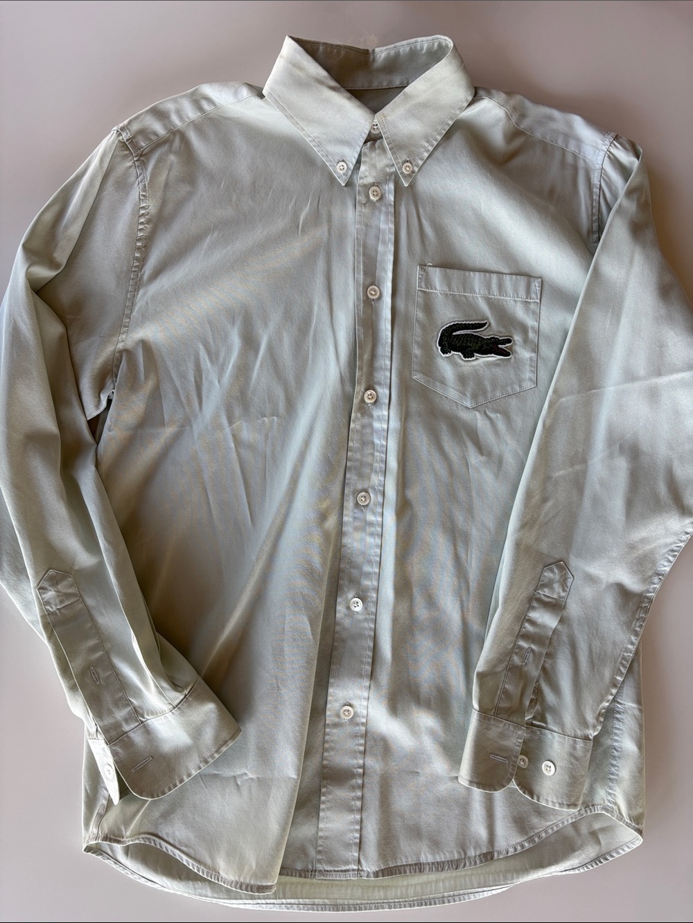 Lacoste Men's Pale Mint Button-Down Dress Shirt